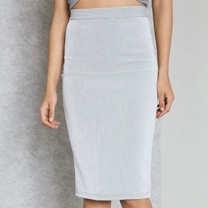 Topshop High-Waisted Striped Pencil Skirt